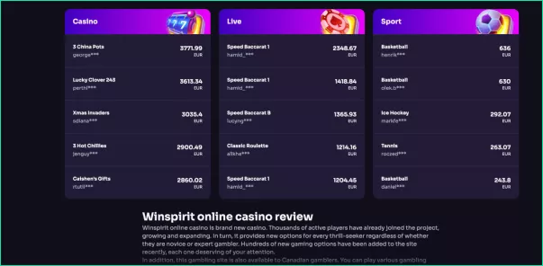 WinSpirit App register and get the best offer